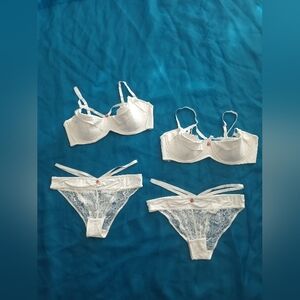 Elegant White Lace Lingerie Set Bundle